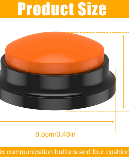 4/6Pcs Recordable Dog Training Buttons With Light Pet Interactive Dog Cat Pet Training Buzzer Talking Button Intelligence Toy