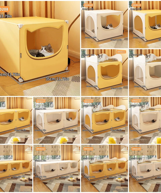 四季対応の猫の巣、半密閉型、安全、大型猫の巣室、夏は涼しく快適