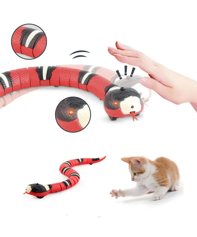 Pet Cat Toys Interactive Smart Sensing Snake TeaseToys Automatic Sensing Intelligent Obstacle Avoidance Indoor Play Cat Supplies