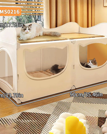 Cat Nest for All Seasons, Semi-Enclosed, Safe, Large Cat Nest Room, Cool and Cool in Summer