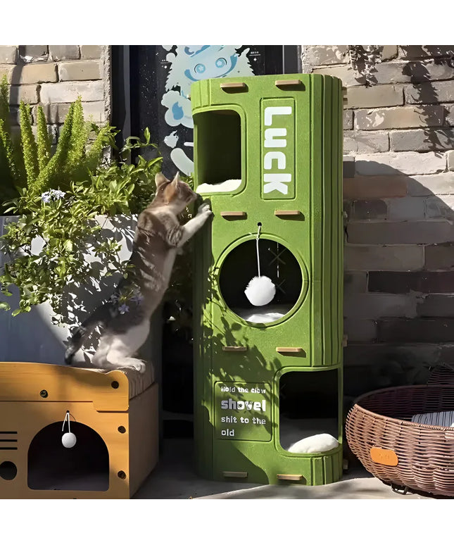 多層猫の巣猫の登山フレーム統合された閉鎖セキュリティ猫睡眠巣傷に強い耐摩耗性四海