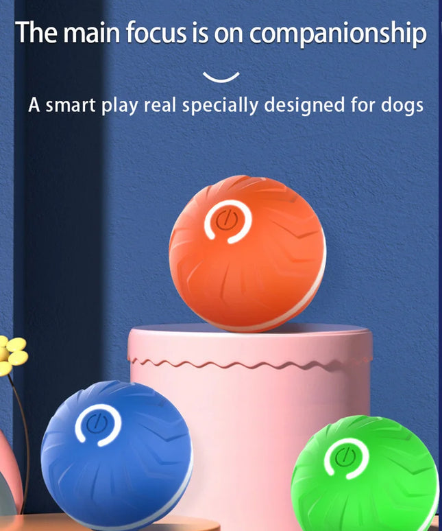 Smart Gravity Bounce Ball Dog Toy Ball Pet Toy Ball Random Jumping and Rolling Battery Life 4 Hours Large Small Dog Toy