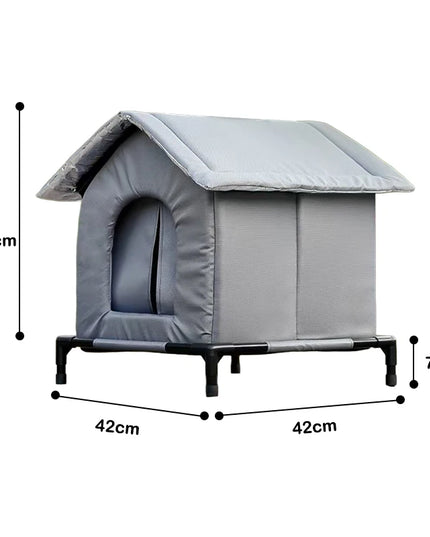 野良猫用犬小屋 防水 高床式 子猫用ペットハウス パッド 屋外 冬用 暖かい ペット用洞窟 洗える 耐候性 猫用シェルター