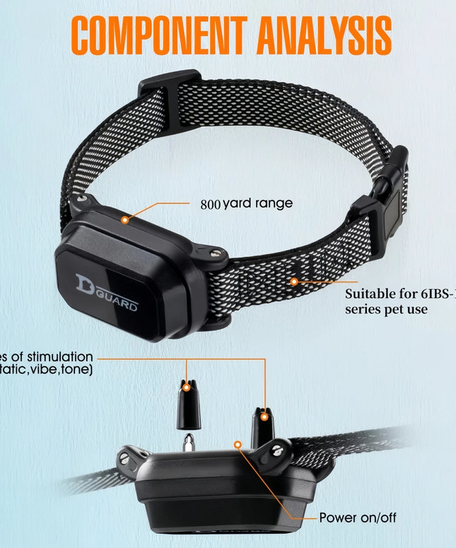 800m Digital Dog Training Collar Waterproof Rechargeable Remote Control Pet with LCD Display for All Size Shock Vibration Sound