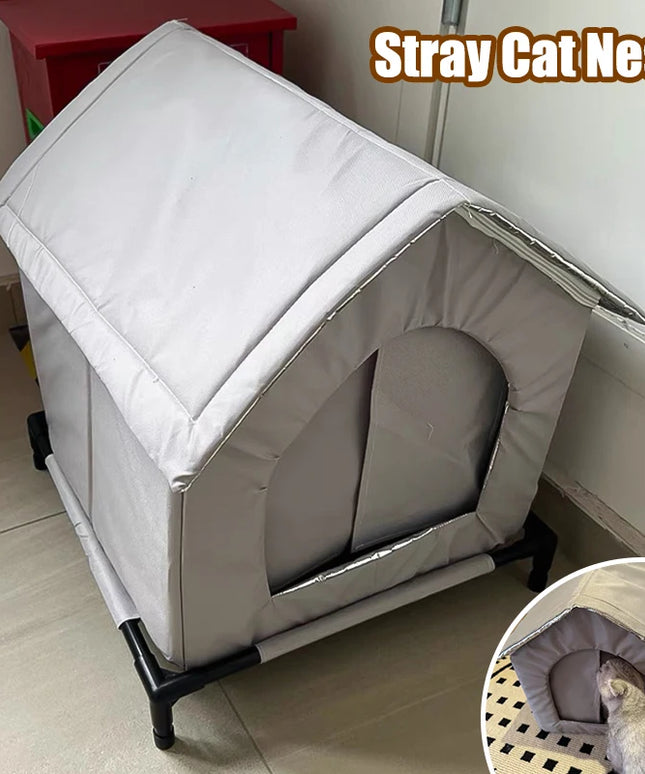 野良猫シェルター 冬用ペット家具 オックスフォード布 耐候性 猫ハウス 野良猫 犬 レスキュー用品 屋内外兼用