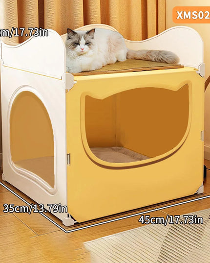Cat Nest for All Seasons, Semi-Enclosed, Safe, Large Cat Nest Room, Cool and Cool in Summer
