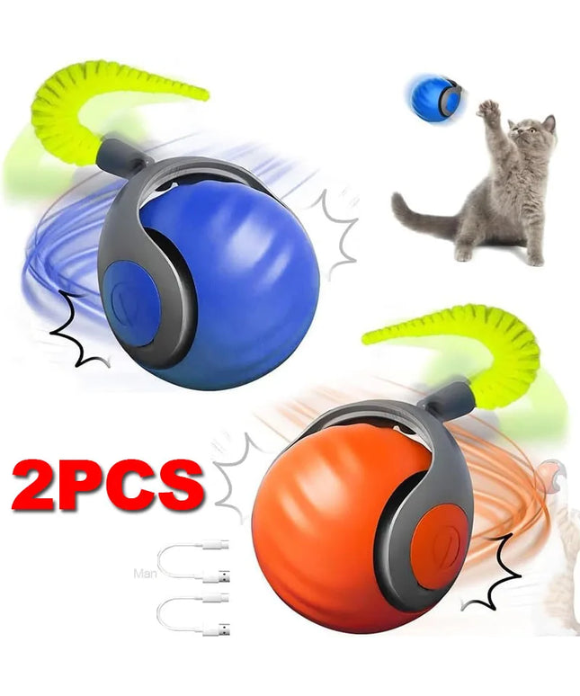Speedy Tail 2.0 Smart Interactive Cat Toy Automatic Moving Balls for Cats And Dogs Touch Motion Rolling Toy Ball for Pet Gift.