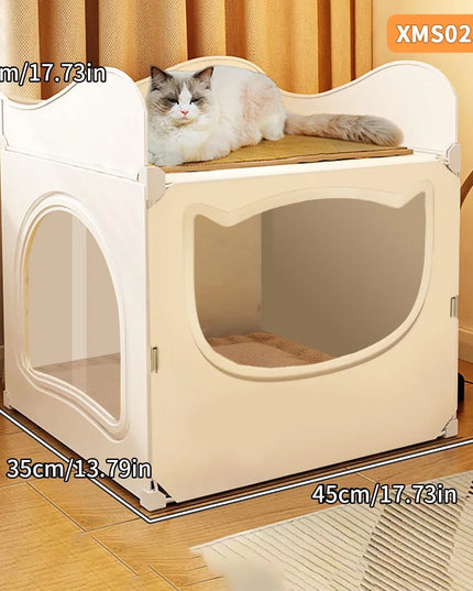 Cat Nest for All Seasons, Semi-Enclosed, Safe, Large Cat Nest Room, Cool and Cool in Summer
