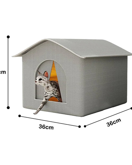 野良猫用犬小屋 防水 高床式 子猫用ペットハウス パッド 屋外 冬用 暖かい ペット用洞窟 洗える 耐候性 猫用シェルター