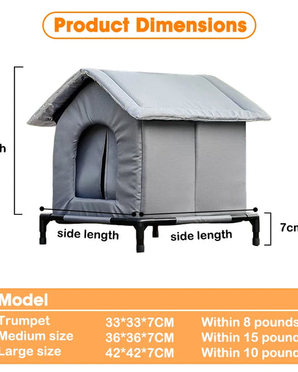 野良猫用犬小屋 防水 高床式 子猫用ペットハウス パッド 屋外 冬用 暖かい ペット用洞窟 洗える 耐候性 猫用シェルター