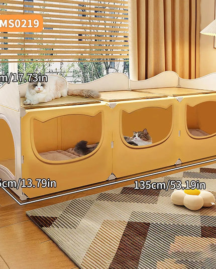 Cat Nest for All Seasons, Semi-Enclosed, Safe, Large Cat Nest Room, Cool and Cool in Summer