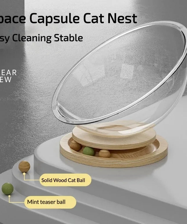 ユニバーサルカプセル取り外し可能な猫ベッド、睡眠ネスト、透明な猫ハウスカバー、オールシーズンユニバーサル、ハンモック子猫