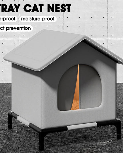 Stray Cats Shelter Winter Pet Furniture Oxford Cloth Weatherproof Cat House Stray Cat Dog Rescue Supplies Indoor And Outdoor Use