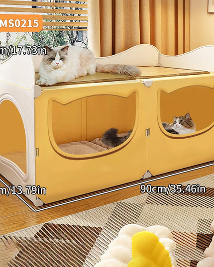 Cat Nest for All Seasons, Semi-Enclosed, Safe, Large Cat Nest Room, Cool and Cool in Summer