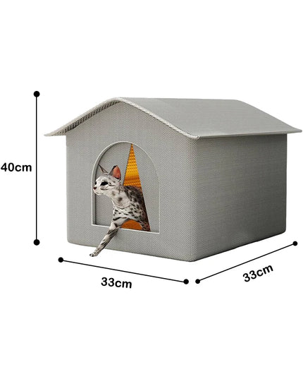 野良猫用犬小屋 防水 高床式 子猫用ペットハウス パッド 屋外 冬用 暖かい ペット用洞窟 洗える 耐候性 猫用シェルター