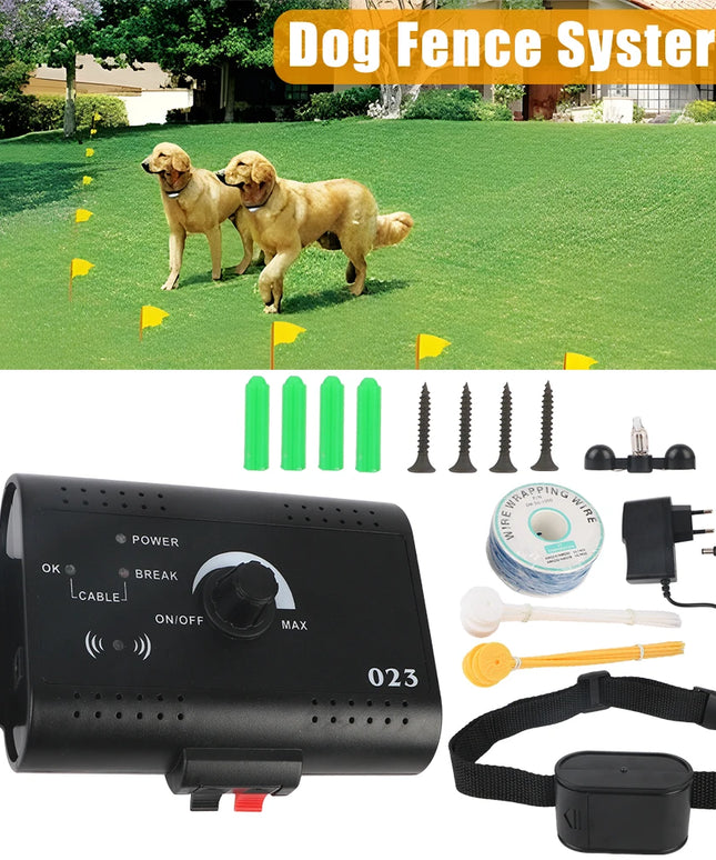 Electric Dog Fence Electronic Pet Fence System Containment Dog Training Collar Sound Shocked Collar Pet Accessories Waterproof