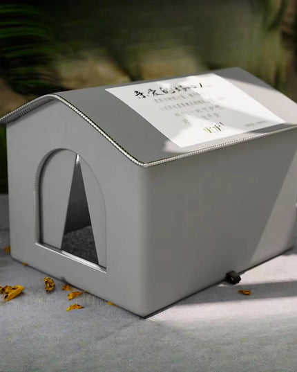 キャットハウス 防水 屋外 冬 暖かい ペット洞窟 睡眠ベッド テント 折りたたみ式 小型犬 子犬用品 ユニバーサル 四季対応