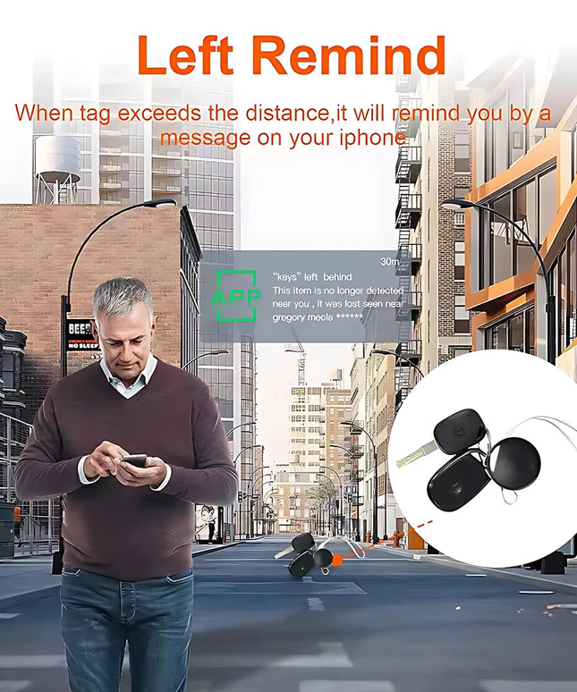 Smart Bluetooth Mini GPS Tracker Work With Find My APP ITag Anti Lost Reminder Device MFI Rated Locator Car Key Pet Kids Finder