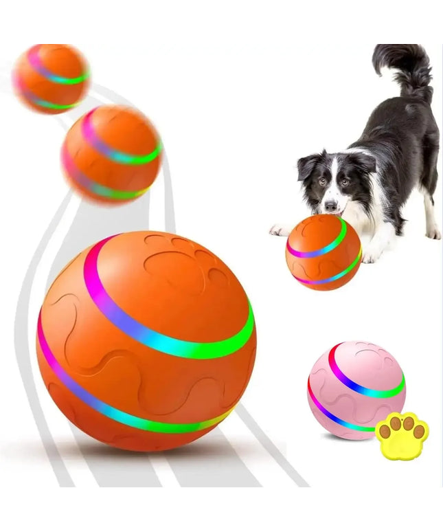 SMART Interactive Pet Ball Remote Control Flashing Rolling Jumping Rotating Waterproof Dog Chew Toy Ball for Aggressive Chewers