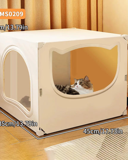 Cat Nest for All Seasons, Semi-Enclosed, Safe, Large Cat Nest Room, Cool and Cool in Summer