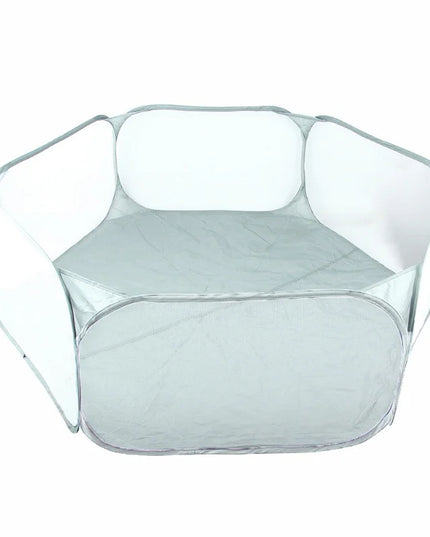 Portable Small Pet Cage Transparent Hedgehog Cage Tent Pet Playpen Open Folding Yard Fence For Dog Hamster Rabbit Guinea Pig
