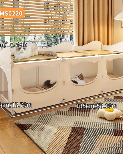 Cat Nest for All Seasons, Semi-Enclosed, Safe, Large Cat Nest Room, Cool and Cool in Summer