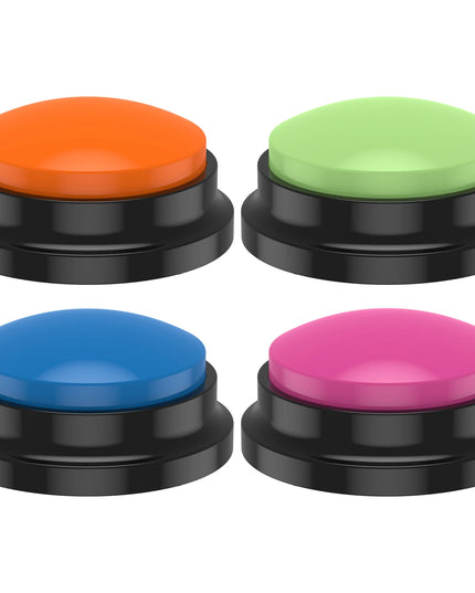 4/6Pcs Recordable Dog Training Buttons With Light Pet Interactive Dog Cat Pet Training Buzzer Talking Button Intelligence Toy