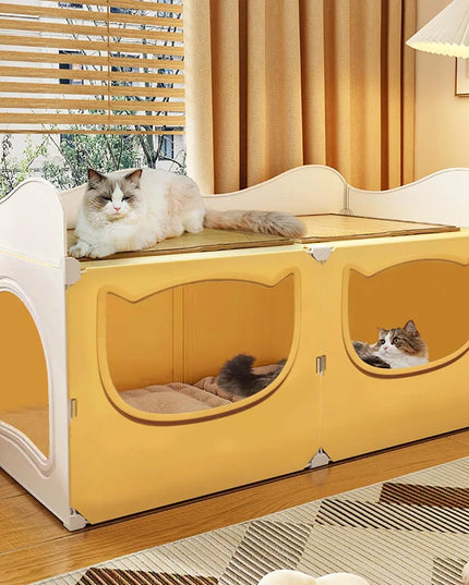 Cat Nest for All Seasons, Semi-Enclosed, Safe, Large Cat Nest Room, Cool and Cool in Summer
